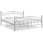 Cadru de pat, gri, 160x200 cm, metal GartenMobel Dekor