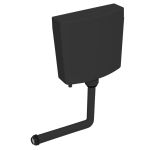Rezervor de toaletă cu admisie de apă pe fund, 3/6 L, negru GartenMobel Dekor