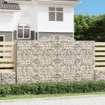 Coșuri gabion arcuite 13 buc, 300x50x180/200 cm fier galvanizat GartenMobel Dekor