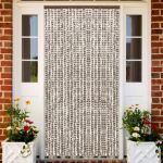Perdea pentru insecte, gri taupe și alb, 100 x 220 cm, chenille GartenMobel Dekor