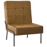 Scaun de relaxare, maro, 65x79x87 cm, catifea GartenMobel Dekor
