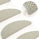 Covorașe scări autoadezive, 15 buc. gri 65x21x4 cm, sisal GartenMobel Dekor