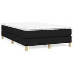 Pat box spring cu saltea, negru, 120x190 cm, catifea GartenMobel Dekor