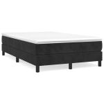 Pat box spring cu saltea, negru, 120x190 cm, catifea GartenMobel Dekor