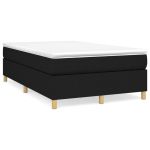 Pat box spring cu saltea, negru, 120x190 cm, catifea GartenMobel Dekor