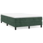 Pat box spring cu saltea, verde închis, 120x190 cm, catifea GartenMobel Dekor