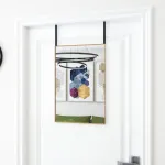 Oglindă pentru ușă, auriu, 40x60 cm, sticlă și aluminiu GartenMobel Dekor