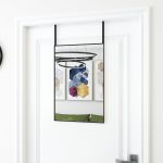 Oglindă pentru ușă, negru, 40x60 cm, sticlă și aluminiu GartenMobel Dekor