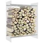 Rastel lemne de foc transparent 80x35x100 cm sticlă securizată GartenMobel Dekor