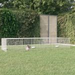 Cușcă pentru iepuri, 3 panouri, 325x109x54 cm, fier galvanizat GartenMobel Dekor