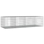 Cușcă pentru iepuri, 4 panouri, 217x79x54 cm, fier galvanizat GartenMobel Dekor
