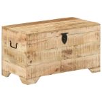 Cufăr de depozitare din lemn masiv de mango nefinisat GartenMobel Dekor
