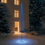 Decorațiune brad Crăciun conic 752 LED-uri albastru 160x500 cm GartenMobel Dekor