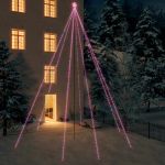 Cascadă lumini brad Crăciun 1300 leduri colorat 8 m, int./ext. GartenMobel Dekor