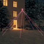 Cascadă lumini brad Crăciun 800 leduri colorat 5 m, int./ext. GartenMobel Dekor