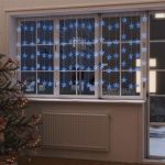 Instalație lumini tip perdea stele 500 LED albastru 8 funcții GartenMobel Dekor