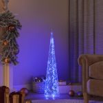 Con de lumină cu LED decorativ, albastru, 90 cm, acril GartenMobel Dekor