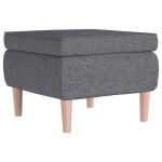 Scaun cu picioare din lemn, gri deschis, material textil GartenMobel Dekor