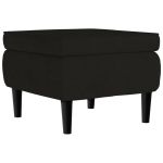 Scaun cu picioare din lemn, negru, catifea GartenMobel Dekor