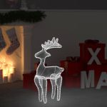Decorațiune de Crăciun ren, cu plasă, 306 LED-uri, 60x24x89 cm GartenMobel Dekor