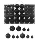 Set globuri de Crăciun, 100 piese, negru GartenMobel Dekor