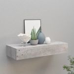 Dulap de perete cu sertar, gri beton, 60x23,5x10 cm, MDF GartenMobel Dekor