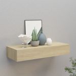 Dulap de perete cu sertar, stejar, 60x23,5x10 cm, MDF GartenMobel Dekor