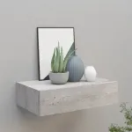 Dulap de perete cu sertare, gri beton, 40x23,5x10 cm, MDF GartenMobel Dekor