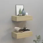 Dulapuri de perete cu sertar, 2 buc., stejar, 40x23,5x10 cm MDF GartenMobel Dekor