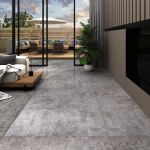 Plăci pardoseală autoadezive, gri beton, 5,21 m², 2 mm, PVC GartenMobel Dekor