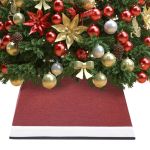 Fustă brad de Crăciun, roșu și alb, 48x48x25 cm GartenMobel Dekor