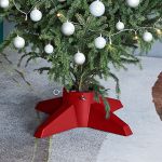 Suport brad de Crăciun, roșu, 55,5x55,5x15 cm GartenMobel Dekor