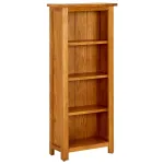 Bibliotecă cu 4 rafturi, 45x22x110 cm, lemn masiv de stejar GartenMobel Dekor