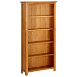 Bibliotecă cu 5 rafturi, 70x22x140 cm, lemn masiv de stejar GartenMobel Dekor