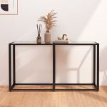 Masă consolă, transparent, 140x35x75,5 cm, sticlă securizată GartenMobel Dekor