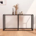 Masă consolă, transparent, 140x35x75,5 cm, sticlă securizată GartenMobel Dekor
