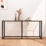 Masă consolă, transparent, 160x35x75,5 cm, sticlă securizată GartenMobel Dekor