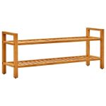 Pantofar cu 2 rafturi, 100x27x40 cm, lemn masiv de stejar GartenMobel Dekor