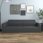 Husă elastică pentru canapea 3 locuri poliester jersey antracit GartenMobel Dekor