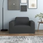 Husă elastică pentru canapea poliester jersey antracit GartenMobel Dekor