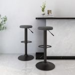 Scaune de bar, 2 buc., gri închis, catifea GartenMobel Dekor