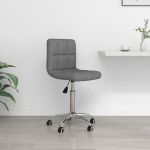 Scaun de birou pivotant, gri deschis, material textil GartenMobel Dekor