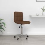 Scaun de birou pivotant, maro, material textil GartenMobel Dekor