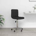Scaun de birou pivotant, negru, material textil GartenMobel Dekor