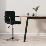 Scaun de bar, negru, material textil GartenMobel Dekor