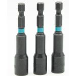 TOTAL - SET 3CHEI 8MM -1/4" HEX - 65MM PowerTool TopQuality