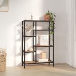 Bibliotecă, 80x30x120 cm, oțel și lemn prelucrat GartenMobel Dekor
