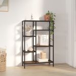 Bibliotecă, 80x30x120 cm, oțel și lemn prelucrat GartenMobel Dekor