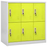 Dulap vestiar, gri deschis și verde, 90x45x92,5 cm, oțel GartenMobel Dekor