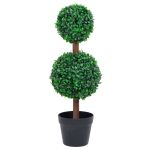 Plantă artificială cimișir cu ghiveci, verde, 60cm, formă minge GartenMobel Dekor